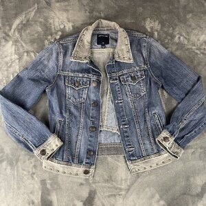 True Religion Women’s Denim Trucker Jacket Blue Size Xs